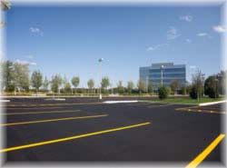 asphalt parking lot
